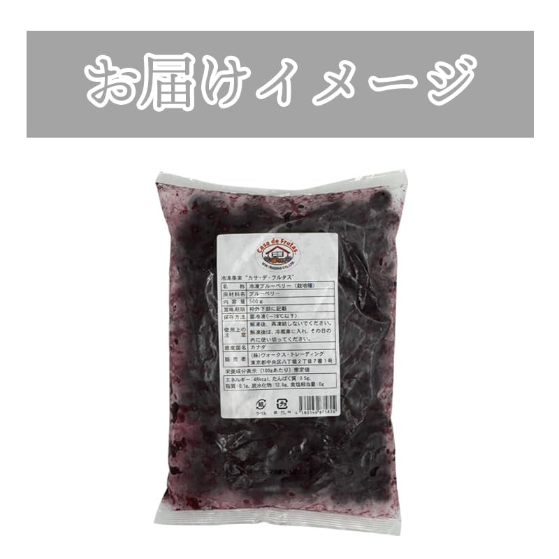 ブルーベリー 冷凍 500g 1kg (500g x 2パック) 大粒 カナダ産 砂糖不使用