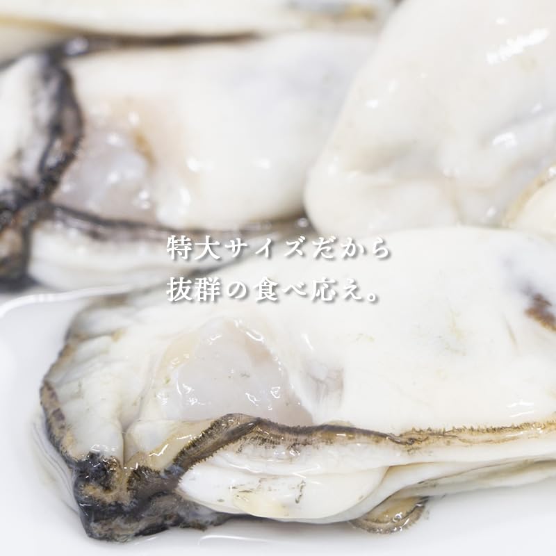 牡蠣　 1kg ( 解凍後850g 約26～35粒 )　広島県産　【冷凍　加熱用　特大　むき身】