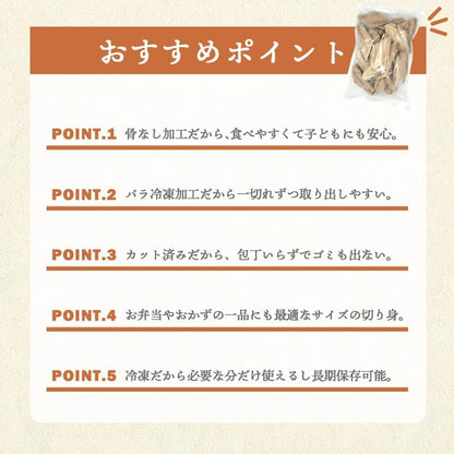 骨なし 鯖 冷凍 骨取りサバ 無塩 切り身 訳あり 1kg(約50gｘ約20切れ入)/2kg(約50gｘ約20切れ入)×2パックさば サバ バラバラ冷凍 [みさわのやさい]