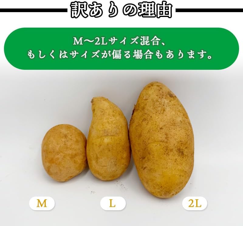 メークイン3kg／5kg ／10kg じゃがいも サイズお任せ(M〜2L) 北海道産 訳あり 新鮮 じゃが芋 国産