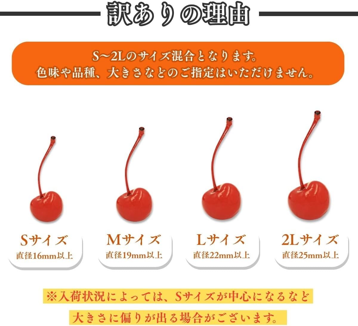 <予約開始> さくらんぼ 訳あり 山形県 700g／1kg／2kg／5kg 品種お任せ <クール便> S～2Lサイズ混合 バラ詰め サクランボ ご家庭用 (6月下旬頃から発送予定)