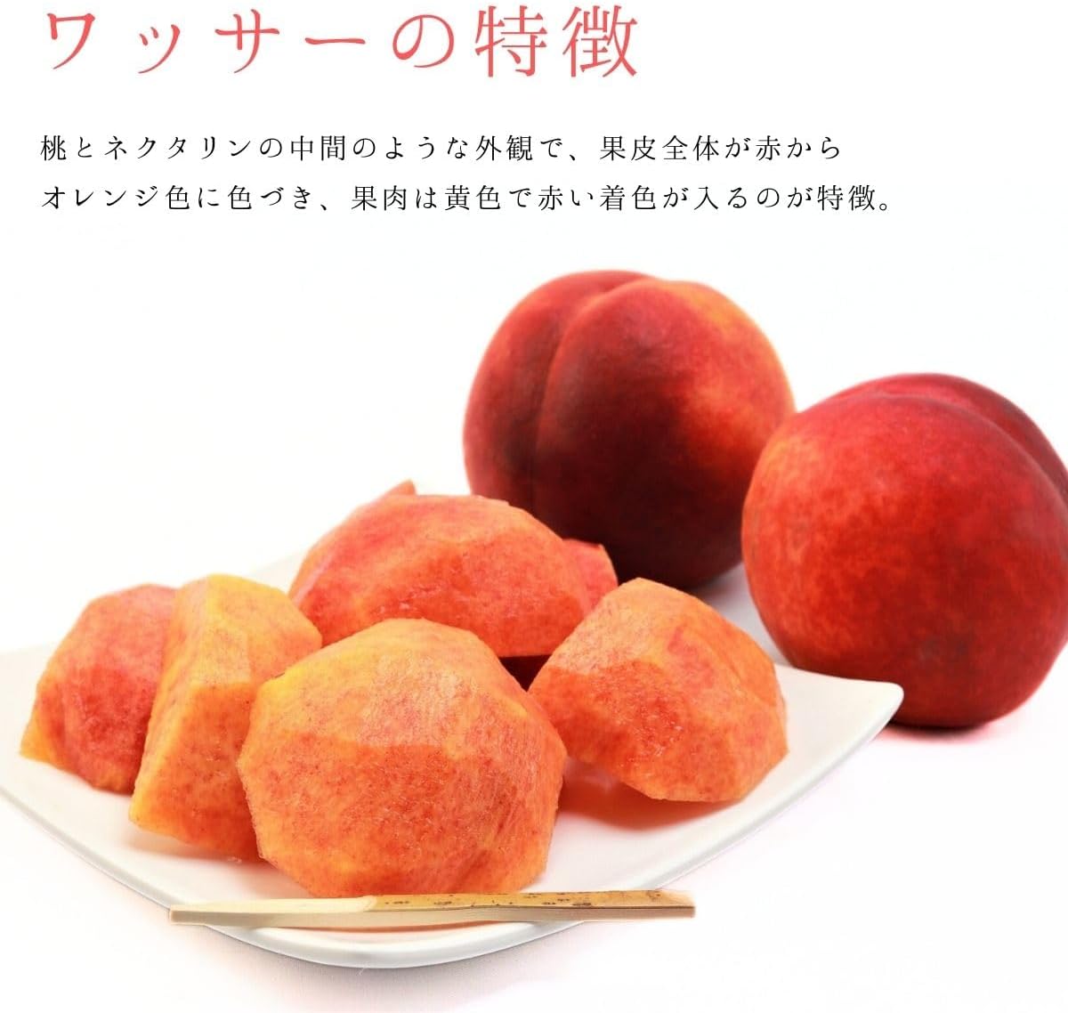 ワッサー1kg／2kg／ 4kg ＜クール便＞ 桃 訳あり ネクタリン 硬い桃 長野県産 果物 フルーツ 自宅用