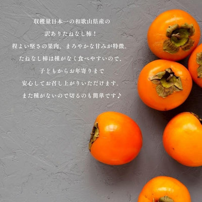 種なし柿　ご家庭用　3kg／5kg／7.5kg　和歌山県産　【スレ、汚れ、黒点あり】