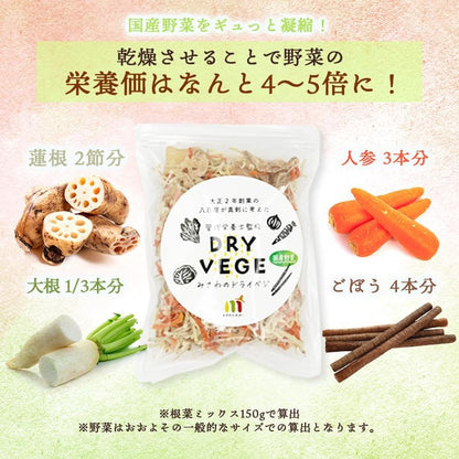 乾燥野菜 国産 ドライベジ 5種ミックス100g ／200g／ 緑黄色野菜ミックス 160g ／ 根菜ミックス 150g ＜大正2年創業の八百屋が真剣に考えたドライベジ ＞ 管理栄養士監修 カット野菜 野菜ミックス ドライベジタブル フリーズドライ 野菜
