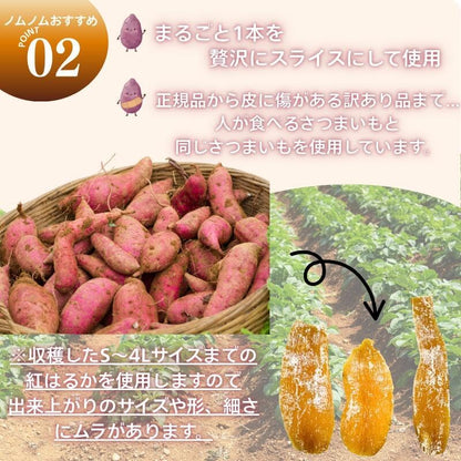 無添加 国産 干しいも ノムノムイモ 犬 おやつ ペット 干し芋 120g／120g×2p／120g×4p 紅はるか わけあり 茨城県産 お徳用 添加物不使用 食物繊維 低GI 自然 食品 さつまいも